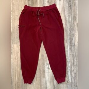 Burgandy Jaanuu Rubi Slim Scrub Jogger
